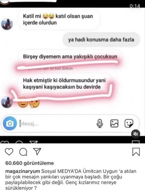 Ümitcan Uygun'un Instagram paylaşımlarına gelen yorumlar kan donduruyor! Bizim toplum neden böyle?
