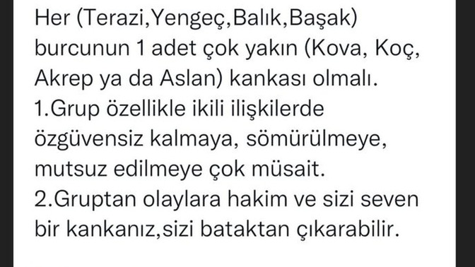 En yakın arkadaşınızın burcu ne?