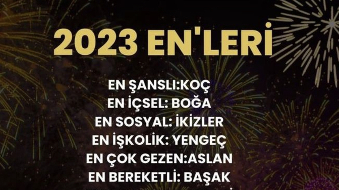 2023'te burçların En’leri kimlermiş?