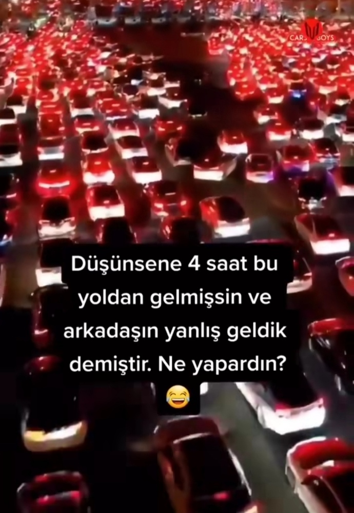 Birazda yanlış yoldan gidelim hem hava almış oluruz 😂😂😂