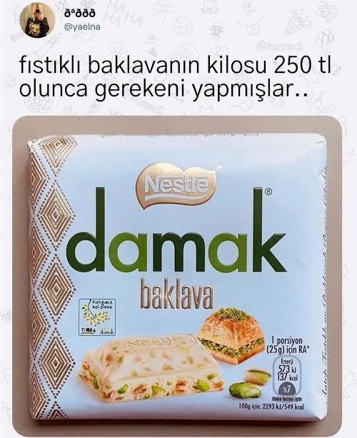 Baklavalı çikolata yesem baklava tadı alır mıyım?
