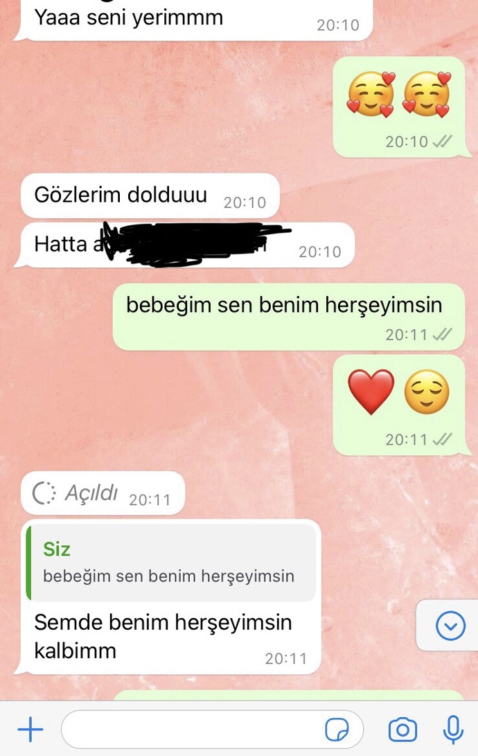 En son kime, hangi mesajı attınız?