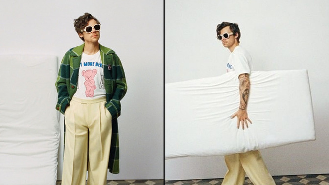 Harry Styles’ın Gucci ile çıkarttığı "hahaha" koleksiyonu sizce Balenciaga skandalı ile aynı mı?
