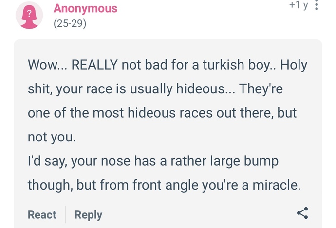 Bizim ırkımız neden güzel değil yaa?