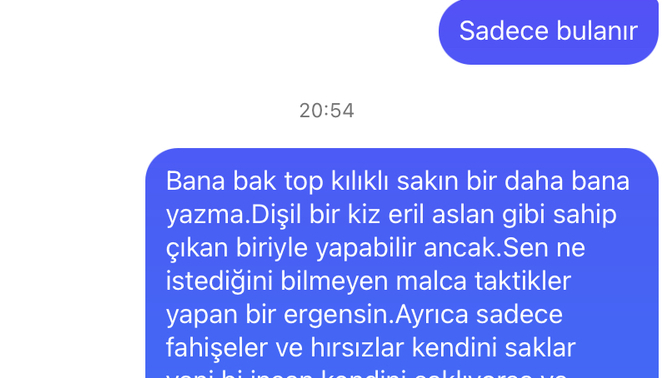3 gündür yazmayan Fake hesaba bunu yazdım?