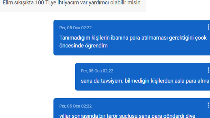 Tanımadığınız kişilerden para ister ya da  gönderir misiniz?