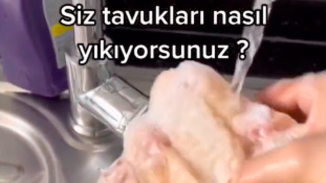 Donmuş tavuk deterjanla yıkanır mı?