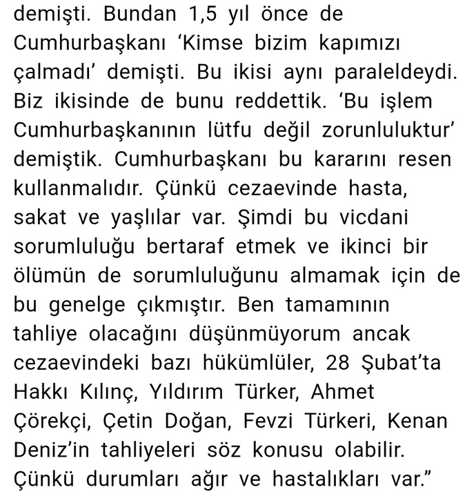 28 Şubat kahramanı 6 paşamız hakkında tahliye söylentileri sosyal medyada gündem oldu düşünceleriniz?