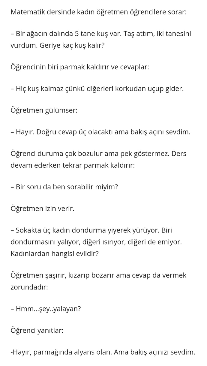 Komik bulduğunuz bir fıkra paylaşır mısınız?