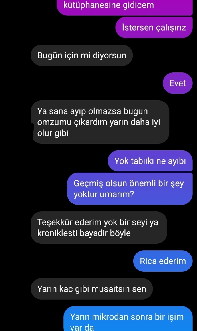 Bana yürüyor olabilir mi? Yoksa not için mi yanaşıyor?