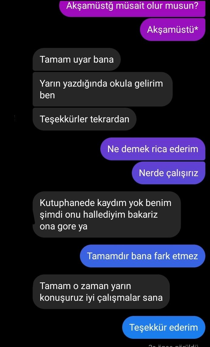 Bana yürüyor olabilir mi? Yoksa not için mi yanaşıyor?