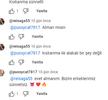 alman olsam daha iyidi ya sünnetsiz olmak moda imiş bu kıza göre ...