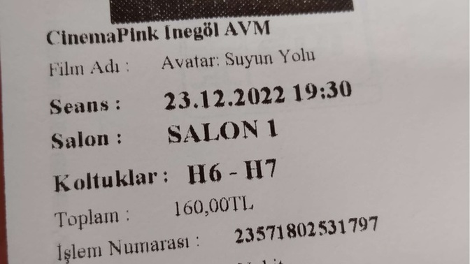2 kişilik sinema biletine 160 ₺ ödedim! Sizce de çok pahalı değil mi?
