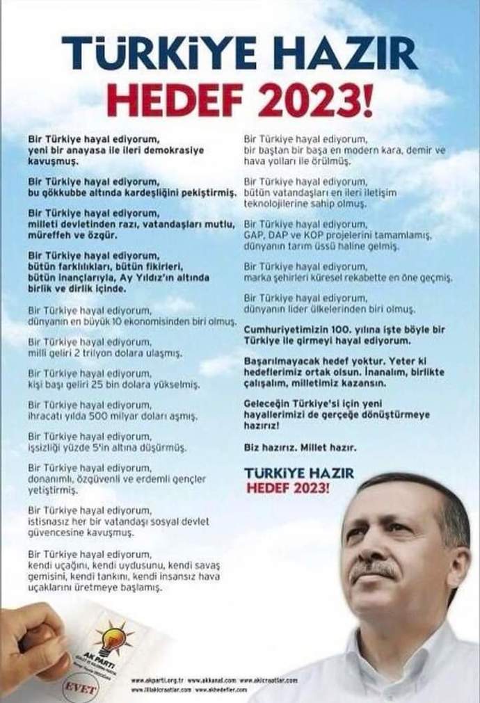 2023 Hedefleri AKPnin sayfasından kaldırıldı?