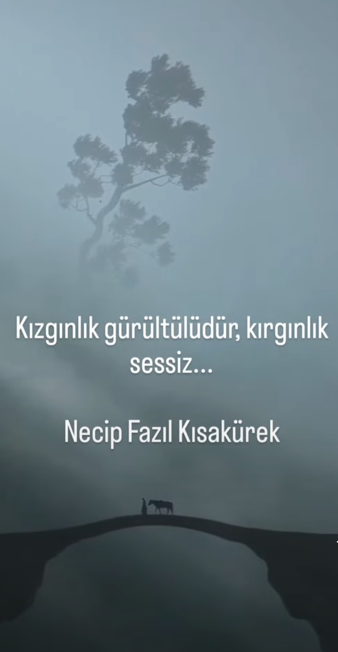 Sessizliğim derinlere düşen öfkemdir.