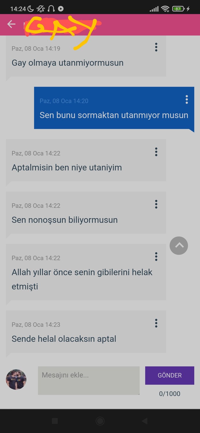 Özel mesajdan sizi rahatsız eden bir insana tepkin ne olur?