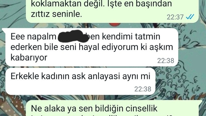 "Ben kendimi tatmin ederken bile seni hayal ediyorum" ne demek?