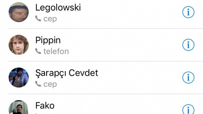 Telefon rehberinizdeki en ilginç kişi kaydı ne?