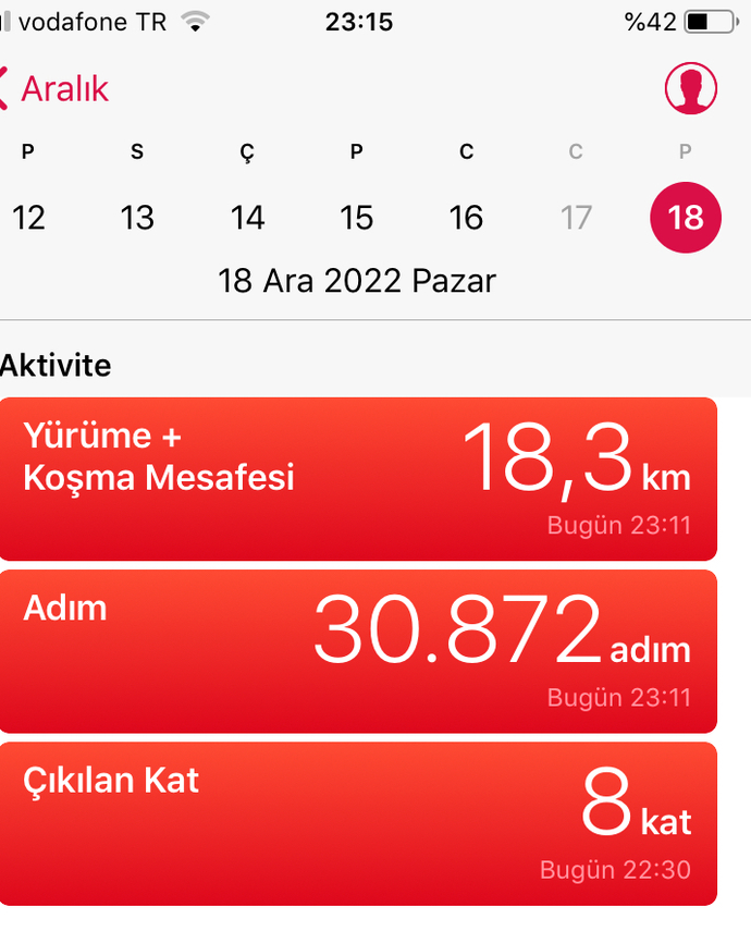 Yürüyüş yapmayı seviyormusunuz? Günlük ortalama ne kadar adım atıyorsunuz?