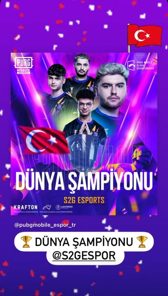 S2G Ekibi dünya şampiyonu oldu! Yorumlara birer Türk Bayrağı bırakmayalım mı🇹🇷🏆?