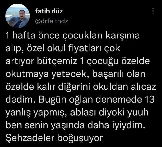 Özel okul fiyatları hakkındaki fikriniz ne?