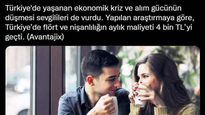 Flörtünüzle aylık kaç TL harcıyorsunuz?
