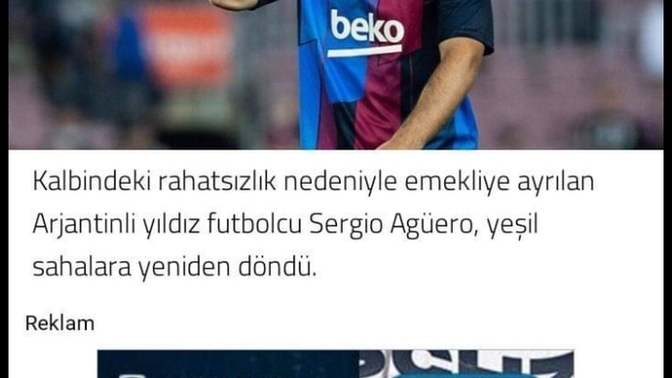 Sergio Agüero futbola geri dönüyor! Ne düşünüyorsunuz?