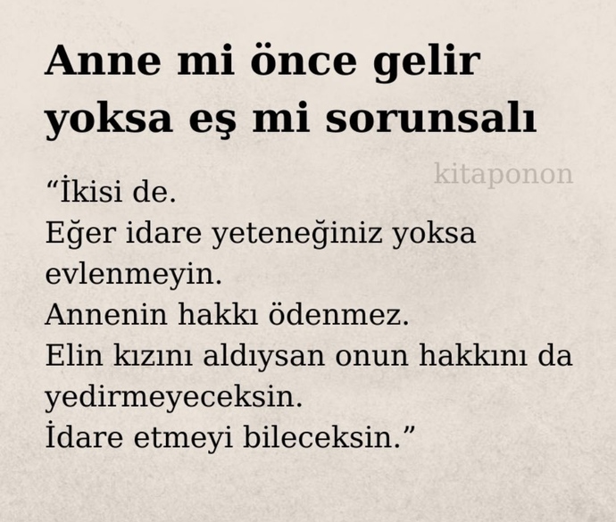 Anne mi önce gelir, yoksa eş mi?