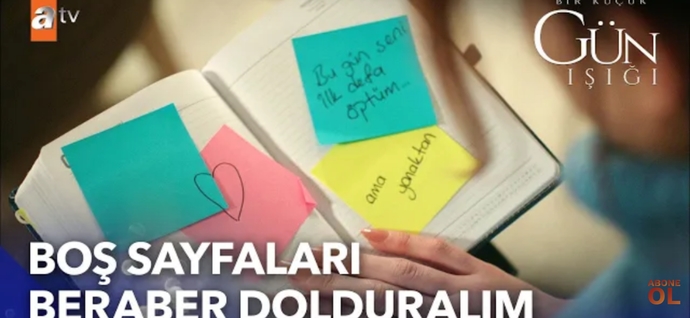 Sevgilin sana küçük notlar yazıyor ajanda ya boş kalan sayfaları da beraber dolduralım diyor bu sürpriz harika değil mi?