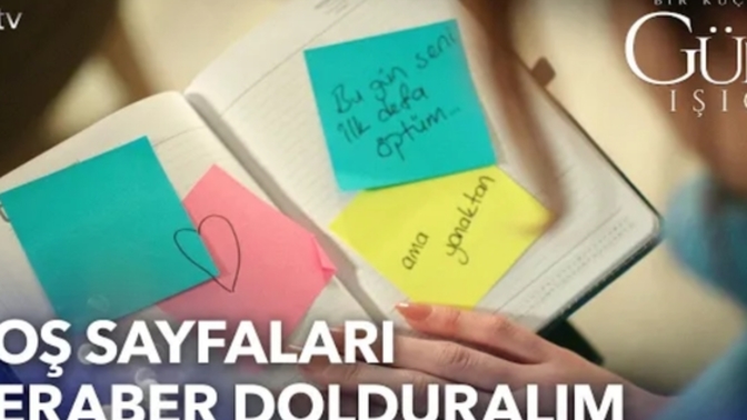 Sevgilin sana küçük notlar yazıyor ajanda ya boş kalan sayfaları da beraber dolduralım diyor bu sürpriz harika değil mi?
