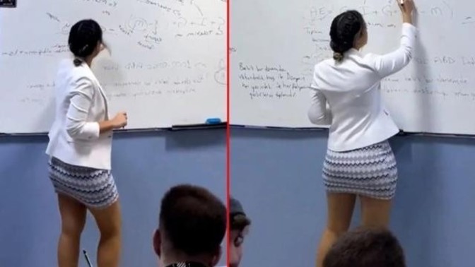 Mini etek ile ders anlatan öğretmen haber olmuş ne düşünüyorsunuz bu konu hakkında?