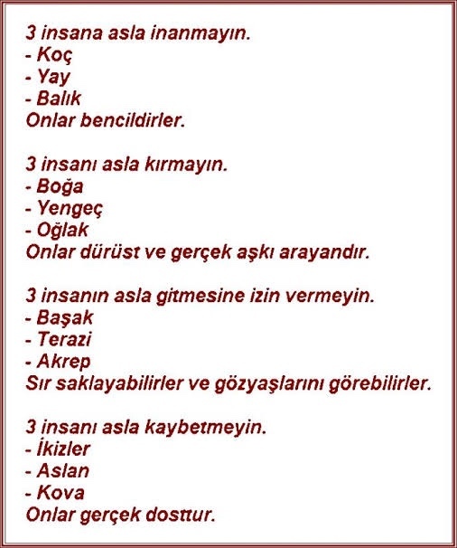 Burcunuza göre hangi üçlüdesiniz?