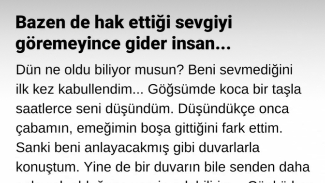 Allah’a havale ettikleriniz oldu mu? Ah ettikleriniz peki?
