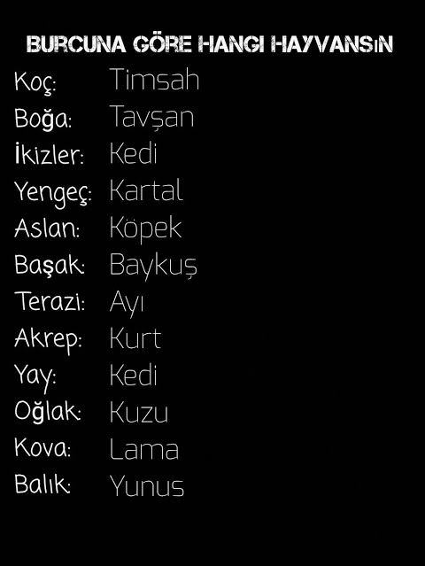 Burcuna göre hangi hayvansın?
