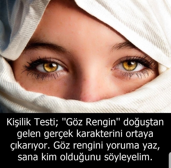 Göz renginiz ne olduğunu söyleyin size ne olduğunuzu söyleyim mi?