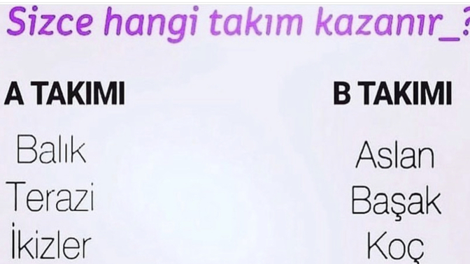 Hangi maçta hangi takım kazanır sence😂?
