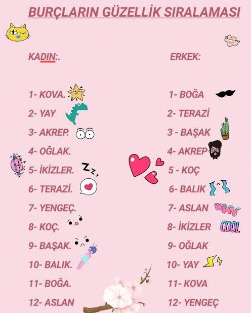 Burcunuza göre güzellik sıralamanız doğru mu?