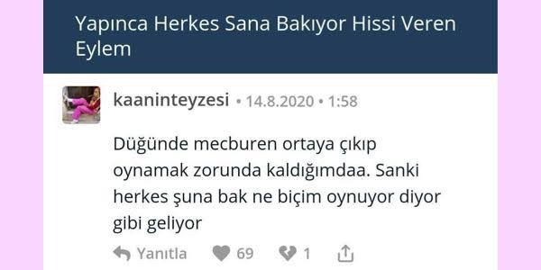 Yapınca herkes sana bakıyor hissi veren eylemlere örnek verir misiniz?