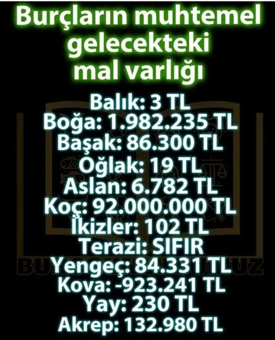 Burcuna göre gelecekte sen ne kadar zengin olacaksın?