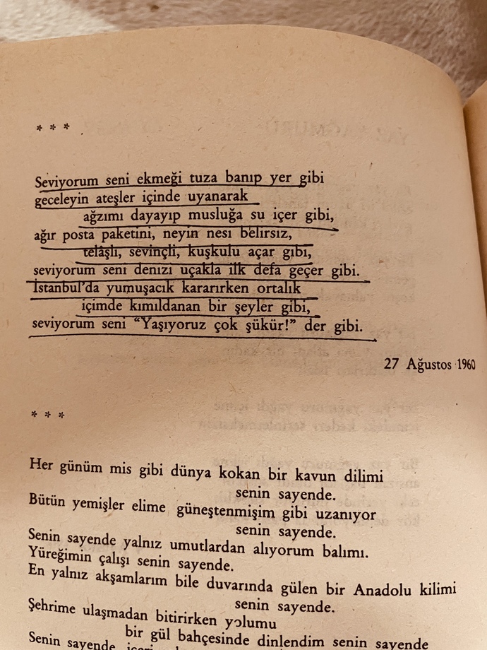 "Ne güzel şey, seni hatırlamak" Nazım Hikmet?