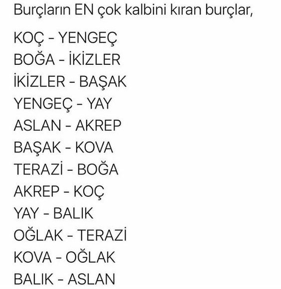 Burçların en çok kalbini kıran burçlar hangi burçlardır?