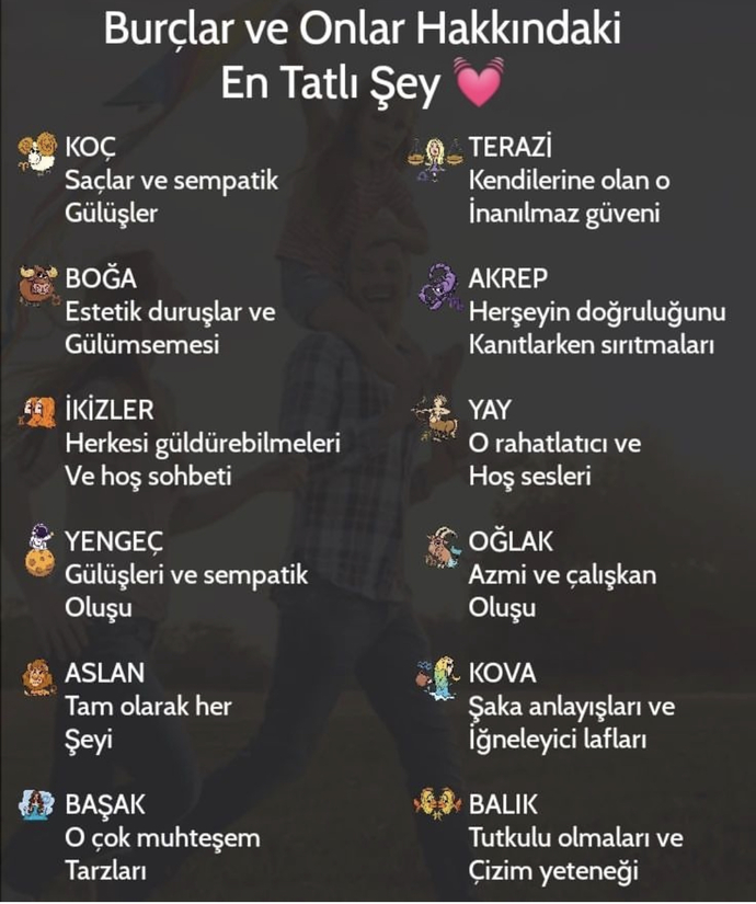 Burcuna göre senin hakkındaki en tatlı olan şey nedir?