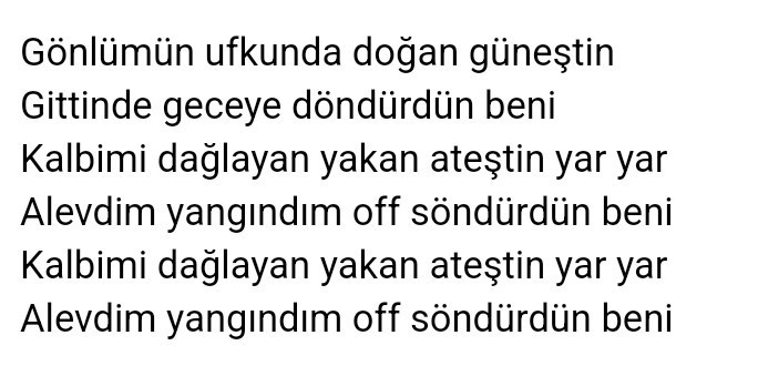 En sevdiğiniz türkülerden en sevdiğiniz cümleler hangileri?