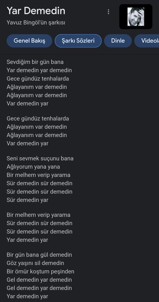 En sevdiğiniz türkülerden en sevdiğiniz cümleler hangileri?