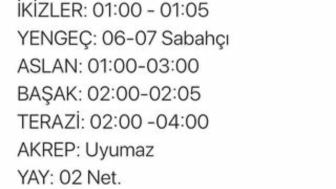 Burcunuza göre saat kaçta uyursunuz?