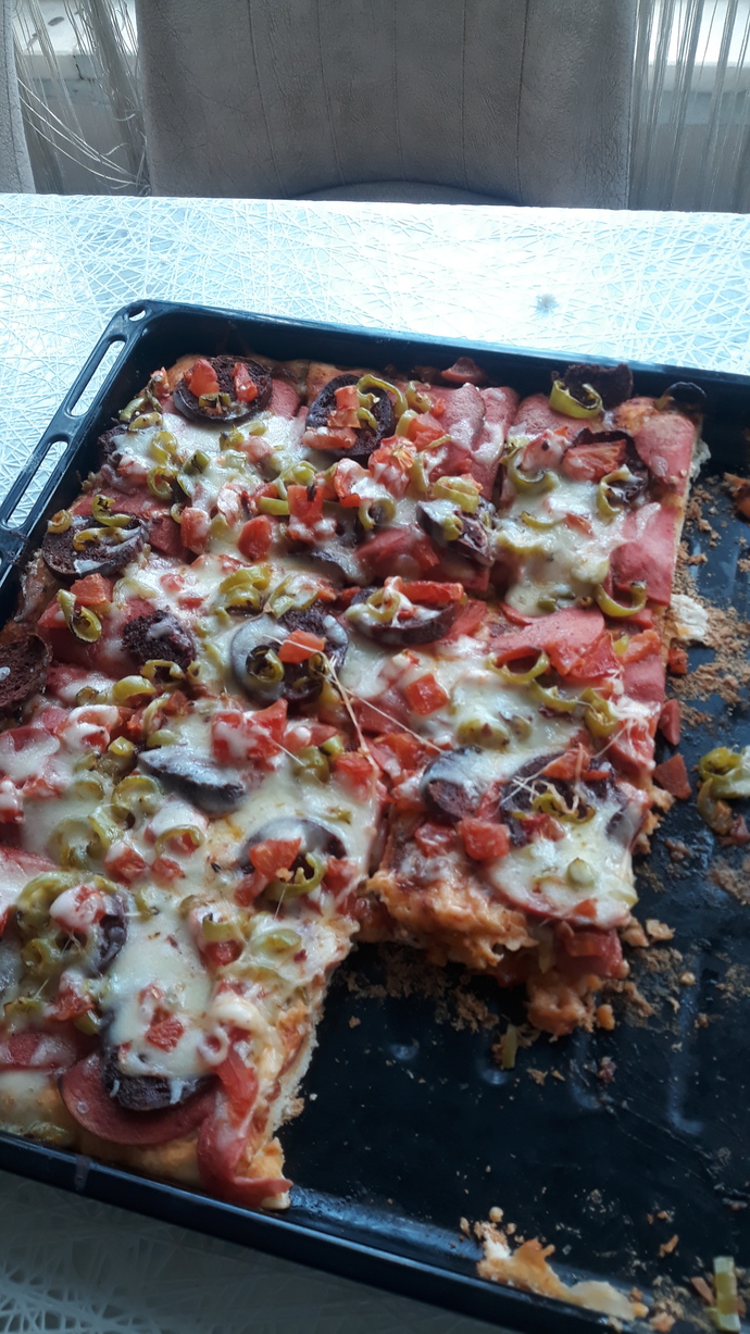 Pizza yaptım nasıl olmuş?
