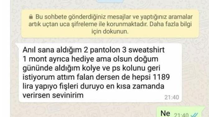 Ayrıldıktan sonra aldığı hediyeleri geri isteyen sevgiliye tepkiniz ne olur?