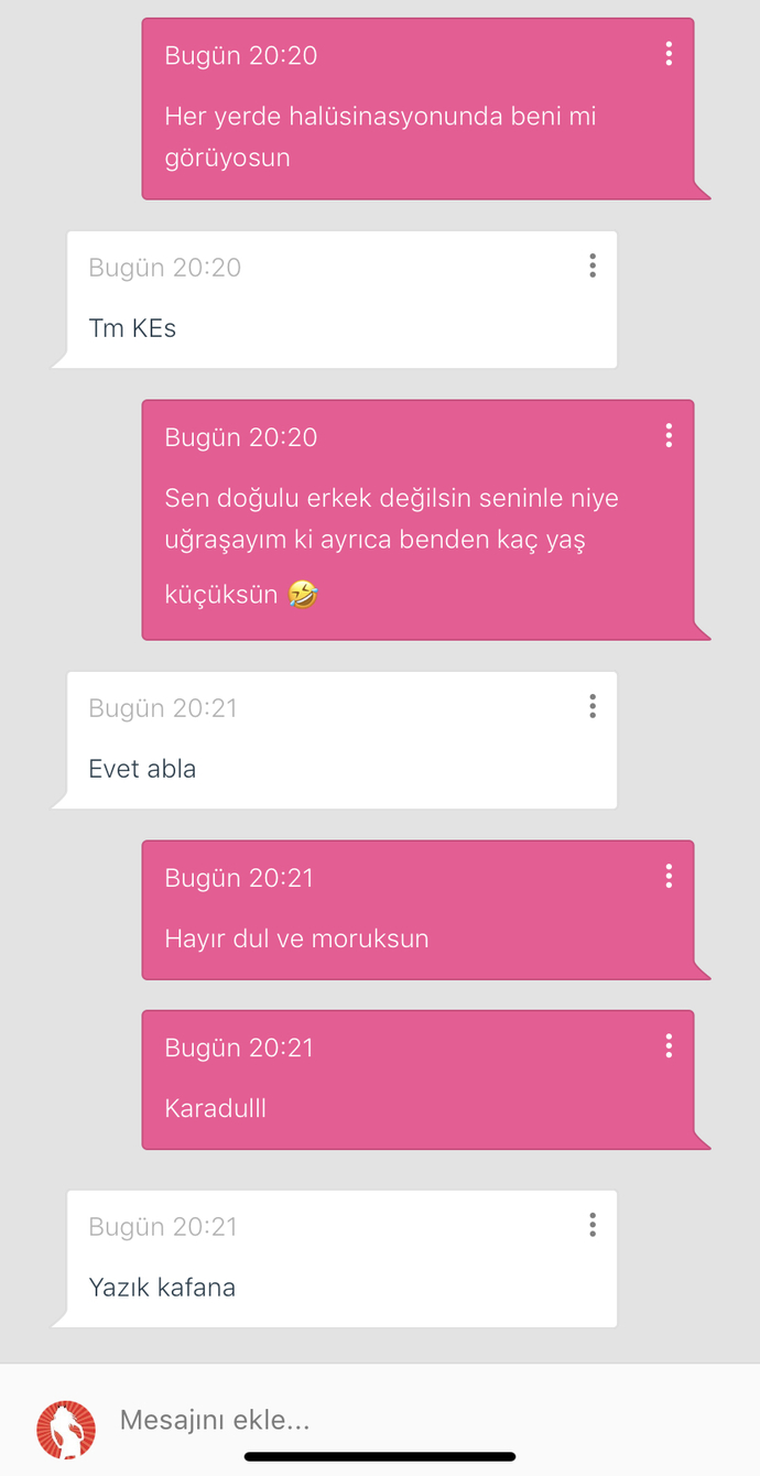 Çocuğa yazdığım komik mi?