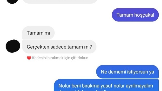Burada haklı olan kim, ayrılmak isteyen o sonuçta?