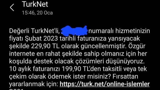 Internet sağlayıcılarında zam fitilini Turknet ateşledi, gelen zam karşısında ne düşünüyorsunuz?